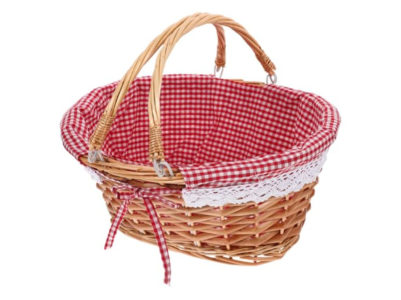 Cestino da Picnic in Plastica per Esterni per 6 Persone Rattan Bianco 1 Pezzo Grande Frigorifero