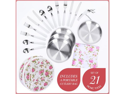 Cesto da Picnic in Bambù con Tavolino a Rete Cesti Riempiti per Artigianato Carino