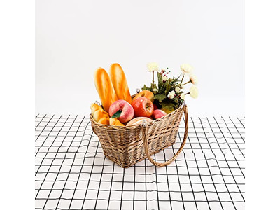 Set da Picnic da Spiaggia Stile Country Cestino Isolato con Scatole Marchiate