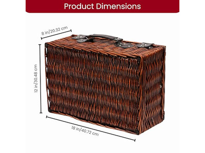 Cesto da Picnic in Cotone per Bambini Plastica Portatile Isolato Coperchio in Legno Fungo