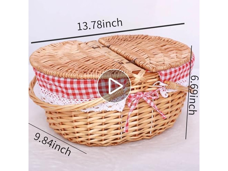 Borsa Isolata Cestino da Picnic Set Picknick per 2-4 Persone Frigorifero Personalizzato Pieghevole