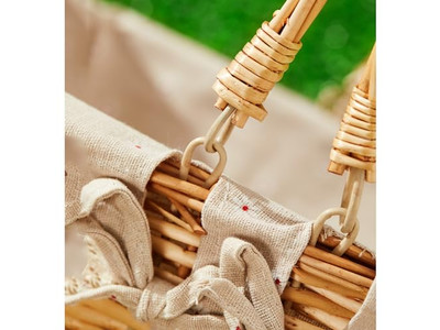 Mini Cesti da Picnic con Manici Cesto di Stoffa Pieghevole in Plastica di Alta Qualità