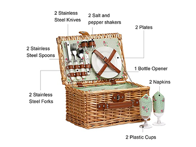 Cestini da picnic all'ingrosso OEM, cestino rotondo in vimini antico in legno per bambini