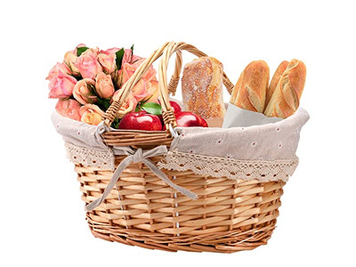 Cestino da picnic e tavolo, borsa a rete per la spiaggia, pieghevole in metallo e bambù Vietnam