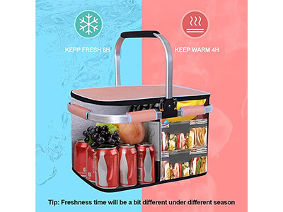 Cestino da Picnic con Cinghie in Pelle Cestino per Colazione Cestini Antichi in Vendita