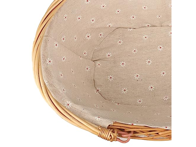 Cestino da picnic con manico, set tutto bianco, cestini unici con coperchio