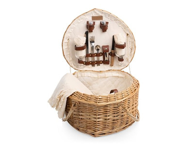 Cesto da Picnic Rettangolare in Vimini Zaini in Giunco d'Acqua Cesti per Regali