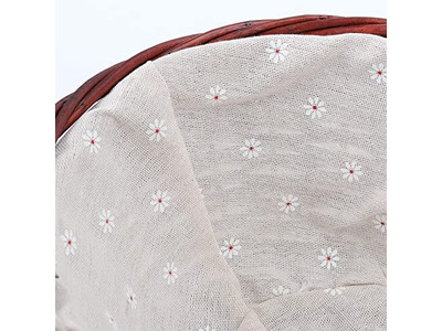 Set Cesto da Picnic in Vimini per 4 con Tavolino Laterale per Vino - Regalo Compatto per Campeggio