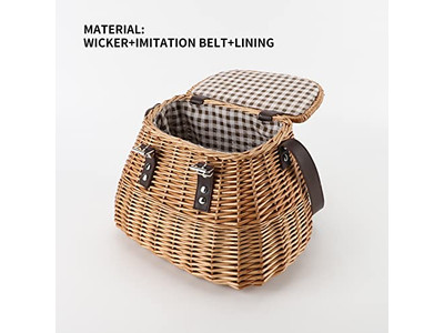 Cestino da picnic in vimini The Range bianco regolabile vuoto con coperchio regalo decorativo